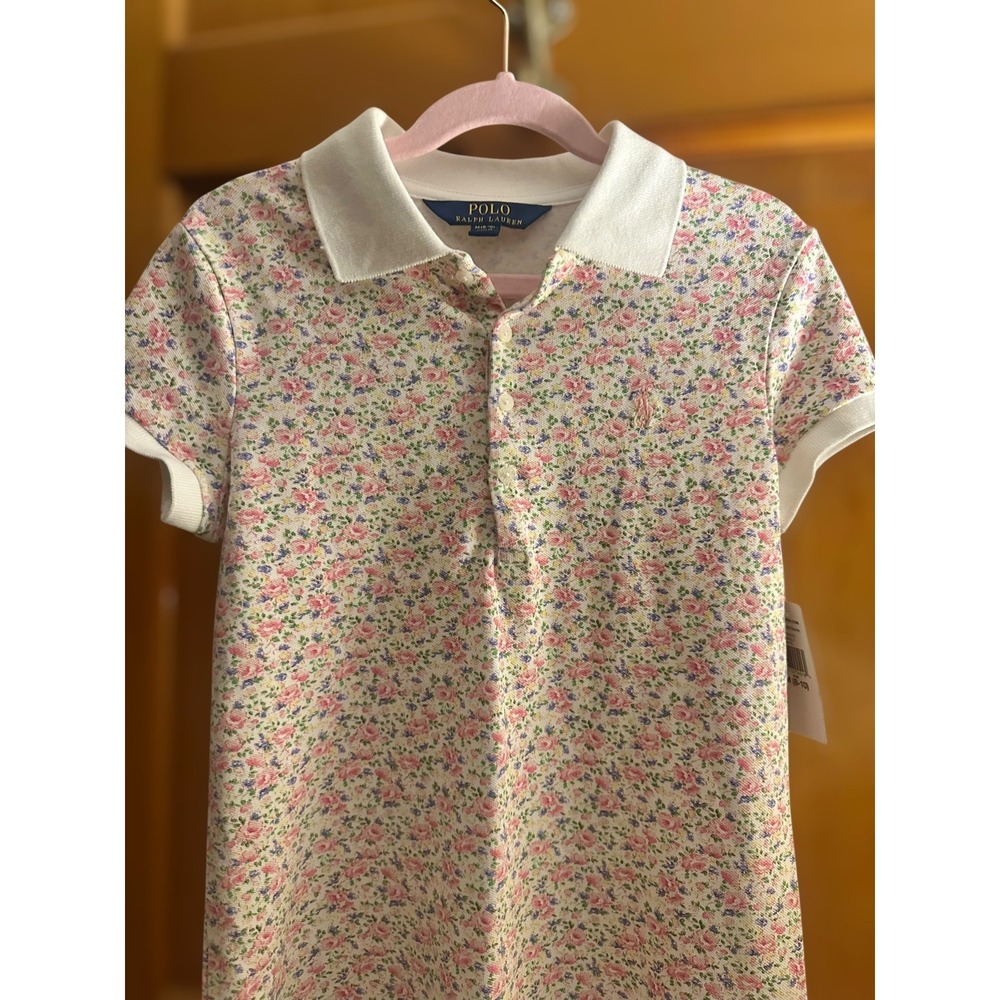 SHIPS TODAY 🎁 Ralph Lauren Girls M Medium 8-10‎ Dress Short Sleeve Floral Dress - Picture 2 of 8